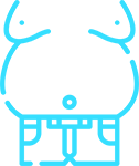illustration of an overweight body representing obesity